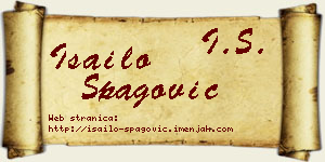 Isailo Špagović vizit kartica